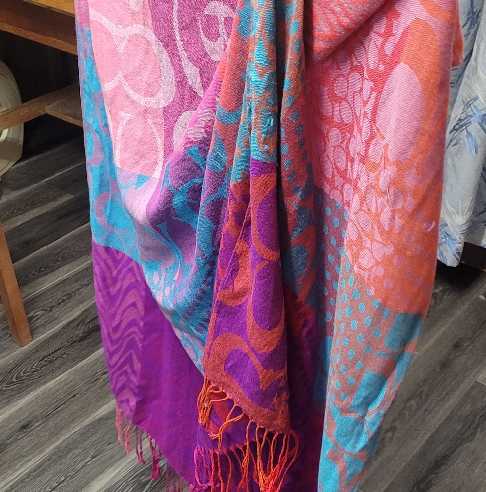Coach Multi-colored Scarf (Bright Colours)